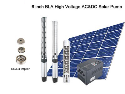 6" Submersible Solar Pump, AC110 V /DC150 V, AC220 V /DC300 V, AC380 V /DC540 V, BLA