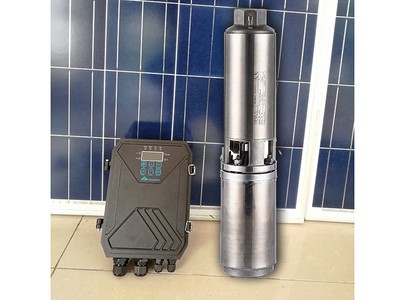 4" Submersible Solar Pump, AC110V/DC150V, Water Filled Encapsulated Motor, Plastic Impeller, BLACP